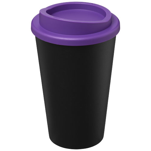 Gobelet publicitaire recyclé 350ml Americano® Noir et Violet